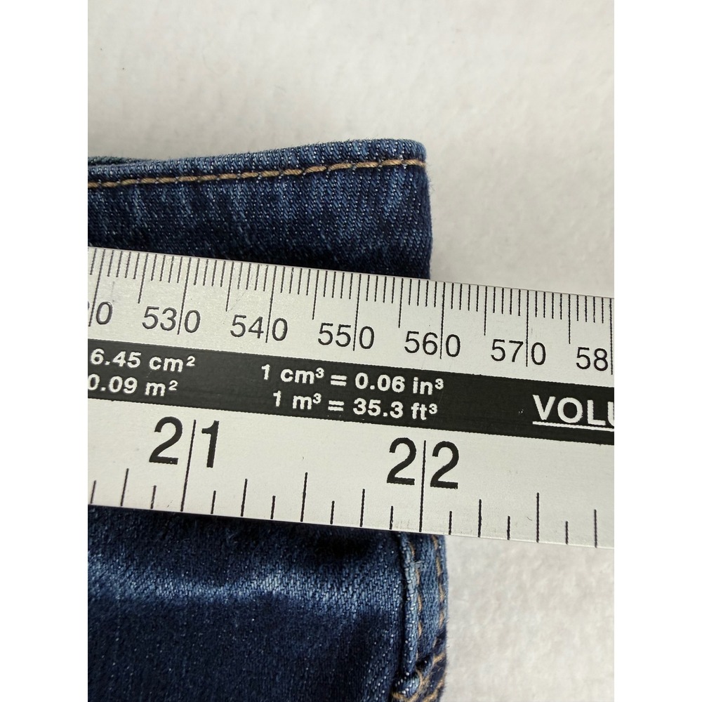 Maurices Everflex High-Rise Skinny Jeans Dark Wash 24W Short Repreve Stretch - Picture 4 of 8